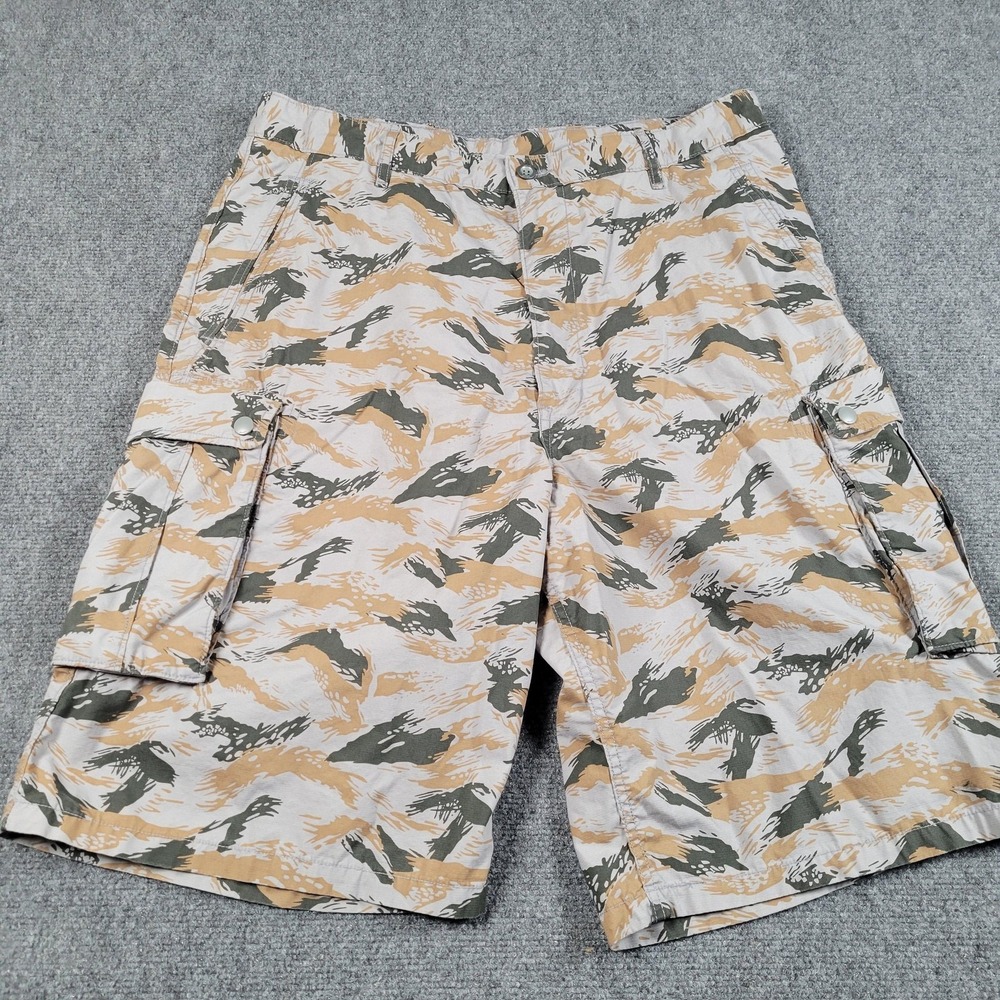 Levis Cargo Shorts Mens 36 Camo Cotton Blend Multi Pocket Outdoor Hiking